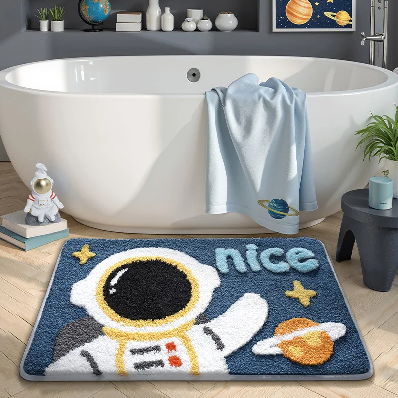 Cartoon Bathroom Rug, Soft Flocked Bath Mat, Absorbent Non Slip Floor Mat - Image 23