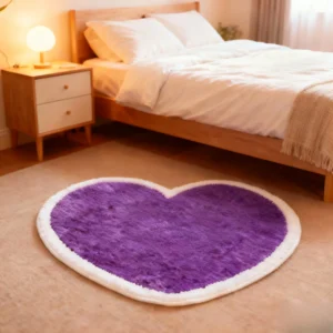Heart Shape Dopamine Rug - Plush Bedroom Carpet for Living Room, Fluffy Bedside Floor Mat - Image 19