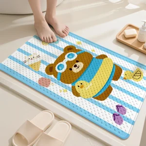 Cartoon PVC Bath Mat, Non Slip Shower Rug, Double Sided Bathroom Floor Mat - Image 10