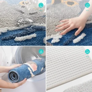 Animal Plush Bath Mat, Soft Microfiber Bathroom Rug, Non Slip Shower Mat - Image 9