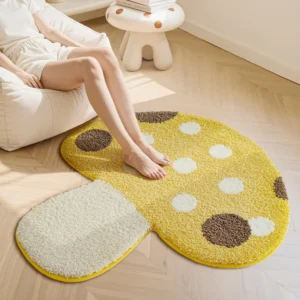 Mushroom Rug for Kids Room, Cute Forest Play Mat, Soft Flocked Nursery Carpet, Whimsical Bedroom Decor - Image 7