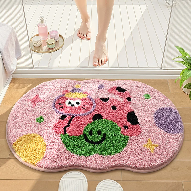 Cartoon Bathroom Rug, Soft Flocked Bath Mat, Absorbent Non Slip Floor Mat - Image 28