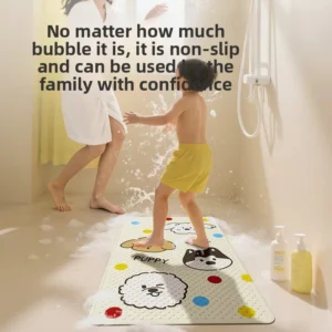 Cartoon PVC Bath Mat, Non Slip Shower Rug, Double Sided Bathroom Floor Mat - Image 4