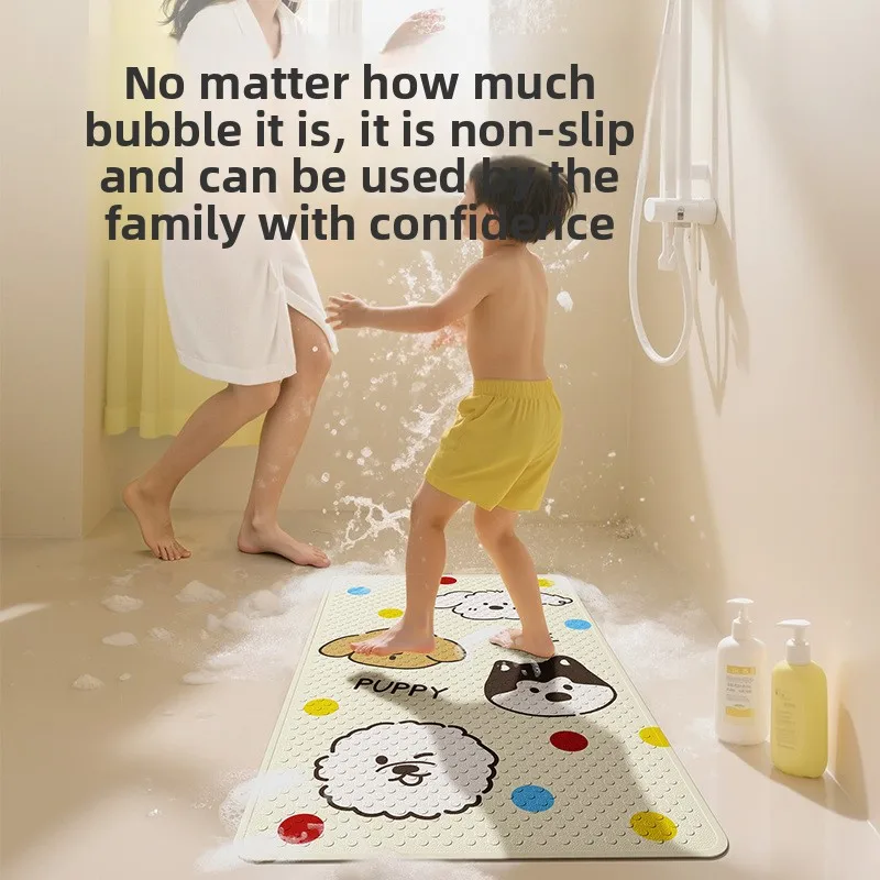 Cartoon PVC Bath Mat, Non Slip Shower Rug, Double Sided Bathroom Floor Mat - Image 4
