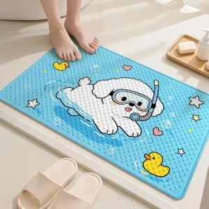 Cartoon PVC Bath Mat, Non Slip Shower Rug, Double Sided Bathroom Floor Mat - Image 7
