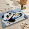 Animal Plush Bath Mat, Soft Microfiber Bathroom Rug, Non Slip Shower Mat