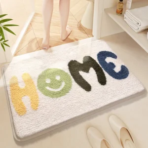 Premium Flocked Bath Mat, Soft Absorbent Non Slip Bathroom Rug - Image 9