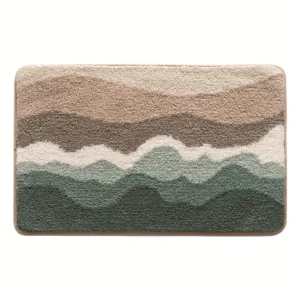 Premium Flocked Bath Mat, Soft Absorbent Non Slip Bathroom Rug - Image 5