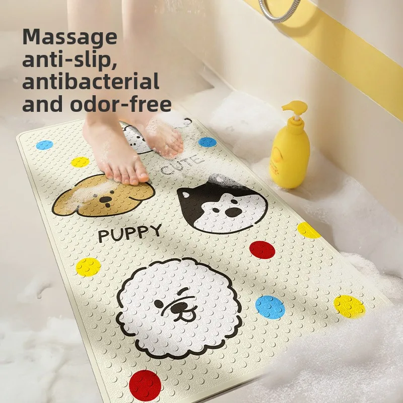 Cartoon PVC Bath Mat, Non Slip Shower Rug, Double Sided Bathroom Floor Mat - Image 3