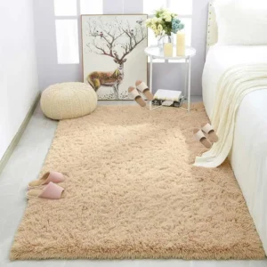 Pink Shaggy Rug for Girls Bedroom, Fluffy Kids Area Rug, Soft Nursery Carpet, Cozy Bedroom Floor Decor - Image 11