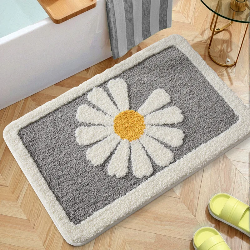 Cartoon Bathroom Rug, Soft Flocked Bath Mat, Absorbent Non Slip Floor Mat - Image 8
