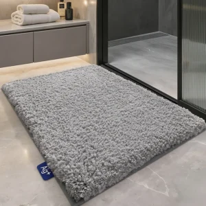 Solid Color Microfiber Bath Mat, Thick Soft Absorbent Non Slip Bathroom Rug - Image 7