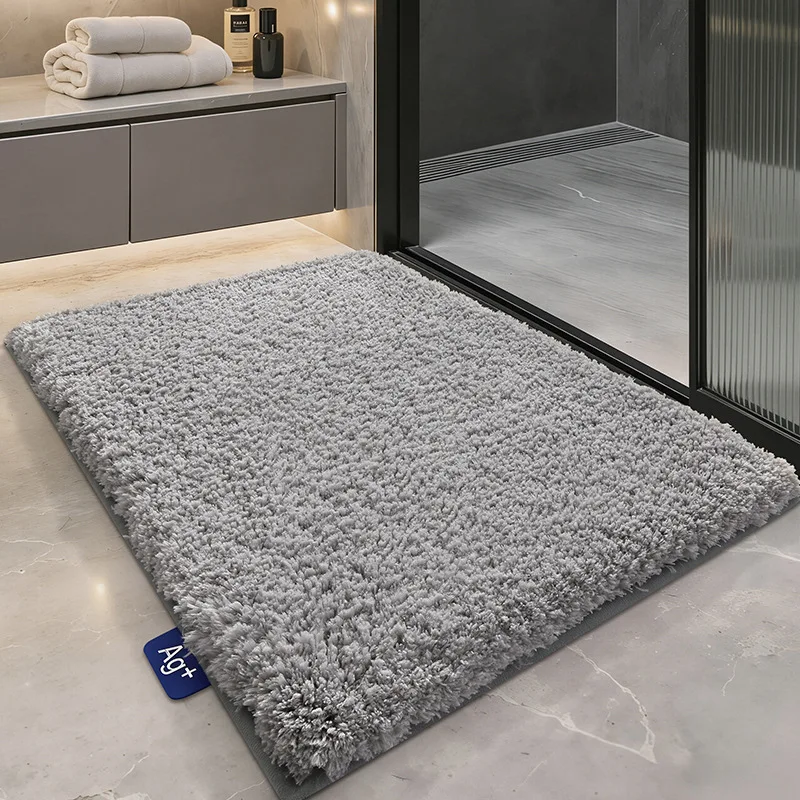 Solid Color Microfiber Bath Mat, Thick Soft Absorbent Non Slip Bathroom Rug - Image 7