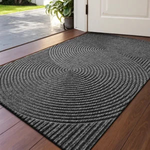3D Geometric Doormat, Non Slip Entrance Mat, Dirt & Water Scraper Rug, Low Profile Front Door Mat, Slim Edge Indoor Outdoor Door Mat - Image 6