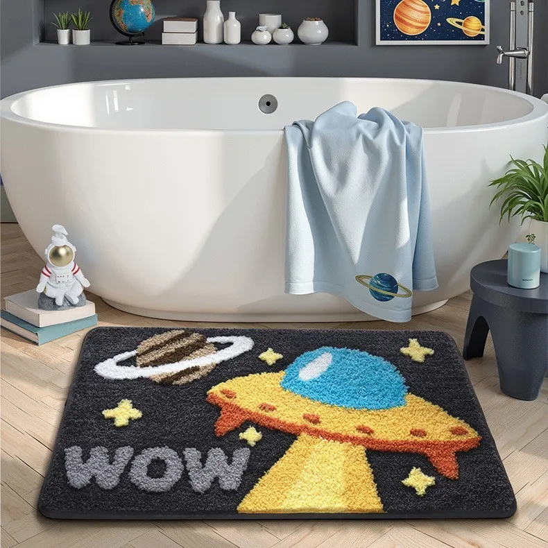 Cartoon Bathroom Rug, Soft Flocked Bath Mat, Absorbent Non Slip Floor Mat - Image 11