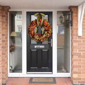 Autumn Hydrangea Wreath, Fall Front Door Decor, Rustic Floral Wreath, Elegant Wall Hanging, Home Decor - Image 4