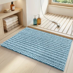 Chenille Bath Mat, Thick Soft Bathroom Rug, Absorbent Non Slip Shower Mat - Image 13