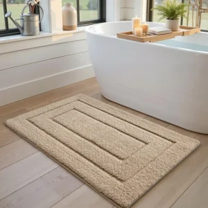 Washable Bathroom Rug, Soft Microfiber Bath Mat, Non Slip Shower Floor Mat - Image 6