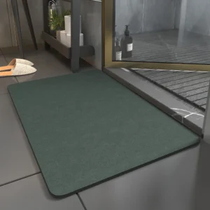 Diatomaceous Bathroom Mat, Quick Dry Absorbent Bath Rug, Non Slip Floor Mat