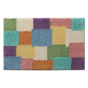 Plaid Bathroom Rug, Colorful Soft Bath Mat, Absorbent Non Slip Floor Mat - Image 5