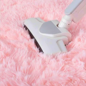 Pink Shaggy Rug for Girls Bedroom, Fluffy Kids Area Rug, Soft Nursery Carpet, Cozy Bedroom Floor Decor - Image 5