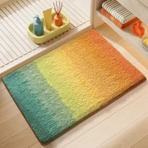 Alternative view of Thick Plush Bathroom Rug, Absorbent Non Slip Bath Mat, Sky Soft Shower Floor Mat