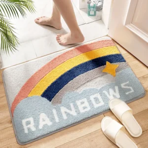 Premium Flocked Bath Mat, Soft Absorbent Non Slip Bathroom Rug - Image 15