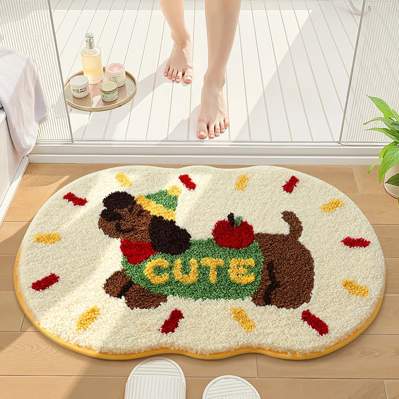 Cartoon Bathroom Rug, Soft Flocked Bath Mat, Absorbent Non Slip Floor Mat - Image 30