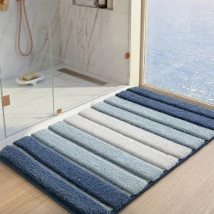 Piano Key Bath Mat, Colorful Flocked Bathroom Rug, Absorbent Non Slip Mat - Image 11