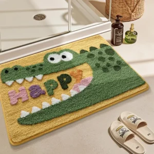 Animal Plush Bath Mat, Soft Microfiber Bathroom Rug, Non Slip Shower Mat - Image 4