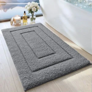 Washable Bathroom Rug, Soft Microfiber Bath Mat, Non Slip Shower Floor Mat - Image 10