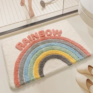 Premium Flocked Bath Mat, Soft Absorbent Non Slip Bathroom Rug - Image 16