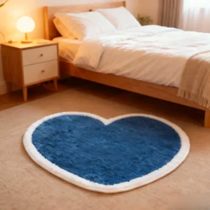 Heart Shape Dopamine Rug - Plush Bedroom Carpet for Living Room, Fluffy Bedside Floor Mat - Image 17