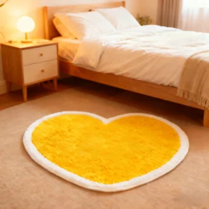 Heart Shape Dopamine Rug - Plush Bedroom Carpet for Living Room, Fluffy Bedside Floor Mat - Image 16