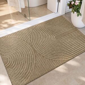 3D Geometric Doormat, Indoor Outdoor Entrance Mat, Dirt Trapping Non Slip Rug
