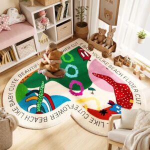 Heart Shape Plush Area Rug - Modern Bedroom Carpet for Living Room, Soft Fluffy Floor Mat - Image 6
