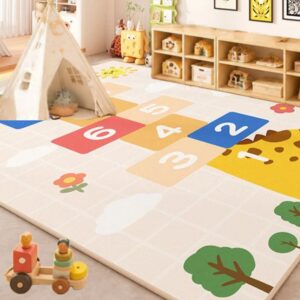 Nordic Style Large Area Rug - Cartoon Bedroom Carpet for Living Room, Thick Plush Floor Mat - Image 4