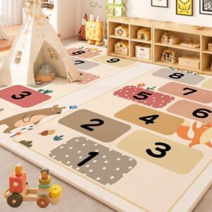 Nordic Style Large Area Rug - Cartoon Bedroom Carpet for Living Room, Thick Plush Floor Mat - Image 6
