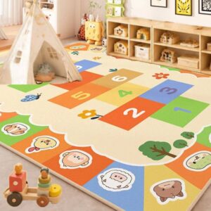 Nordic Style Large Area Rug - Cartoon Bedroom Carpet for Living Room, Thick Plush Floor Mat - Image 7