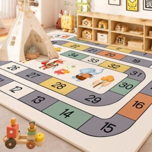 Nordic Style Large Area Rug - Cartoon Bedroom Carpet for Living Room, Thick Plush Floor Mat - Image 8
