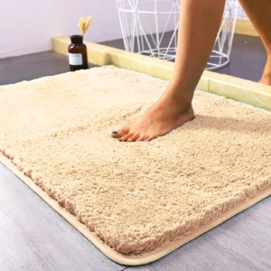 Super Absorbent Non-slip Bathroom Mat Plush Microfiber Quick Dry Washable Soft Bath Rug for Tub Balcony - Image 4