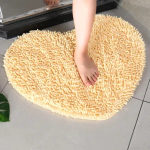 Chenille Heart Bathroom Floor Mats Home Bedroom Bathroom Entrance Non-slip Absorbent Foot Mat Luxury Bathroom Set Free Shipping - Image 10
