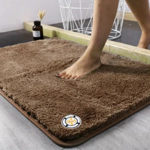 Super Absorbent Non-slip Bathroom Mat Plush Microfiber Quick Dry Washable Soft Bath Rug for Tub Balcony - Image 7