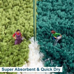 50x80cm Gift Leaf Bathmat Bathroom Rug Anti-slip Soft Ultrafine Fiber Water Absorbing Machine Washable Floor Mat Bath Tub Carpet - Image 5