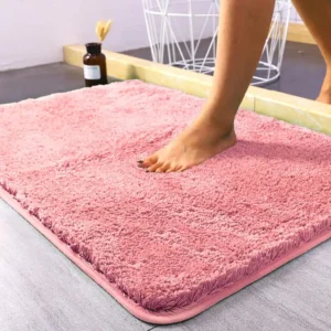 Super Absorbent Non-slip Bathroom Mat Plush Microfiber Quick Dry Washable Soft Bath Rug for Tub Balcony - Image 2