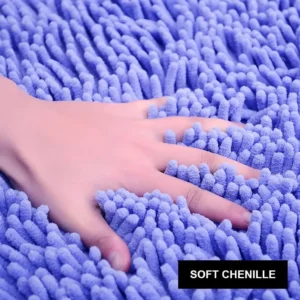 Bathroom Water Absorbent Pet Mat Bathtub Floor Carpet Shower Rug Bath Mat Chenille - Image 5
