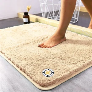 Super Absorbent Non-slip Bathroom Mat Plush Microfiber Quick Dry Washable Soft Bath Rug for Tub Balcony - Image 10