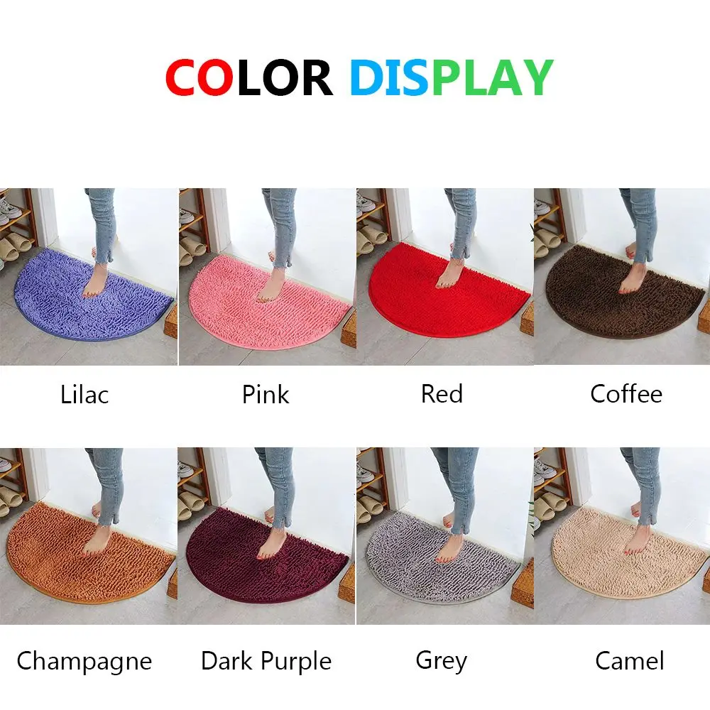 Bathroom Water Absorbent Pet Mat Bathtub Floor Carpet Shower Rug Bath Mat Chenille - Image 4