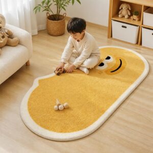 Modern Style Plush Area Rug - Thickened Bedroom Carpet for Living Room, Fluffy Bedside Floor Mat - image 4