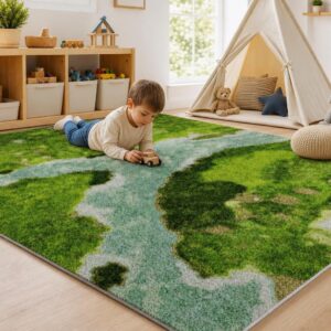 Ins Style Large Area Rug - Washable Bedroom Carpet for Living Room, Soft Plush Floor Mat (Copy) - image 2